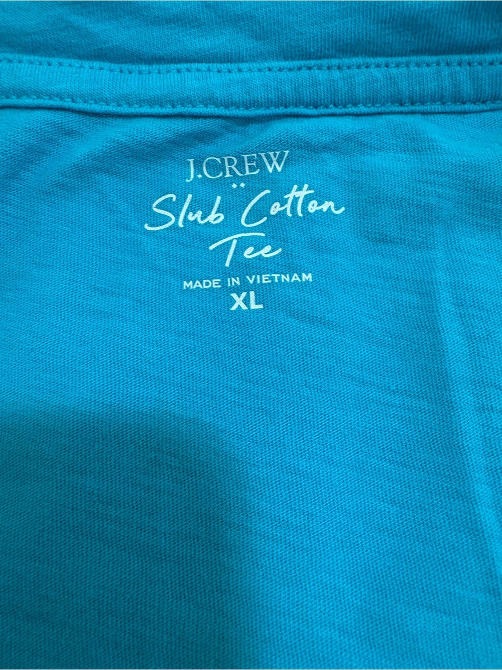 J. Crew Slub Cotton Tee in Turquoise - Picture 4 of 4